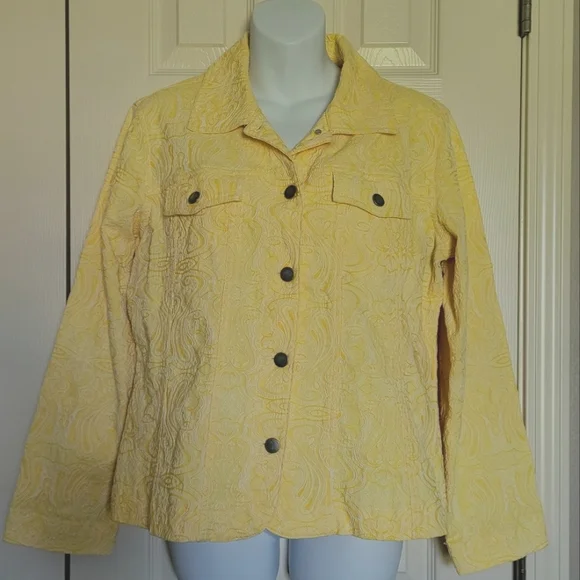 Analogy Stretchy Jacket / Blazer - Lemon Yellow, Sz L - VGC - Picture 1 of 9